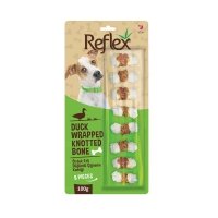 Reflex Ördek Eti Sargılı Düğümlü Köpek Çiğneme Kemiği 100gr (8'li)