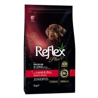 Reflex Plus Orta ve Büyük Irk Kuzu Etli Yavru Köpek Maması 3kg