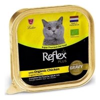 Reflex Plus Sos İçinde Parça Organik Tavuk Etli Yetişkin Kedi Konservesi 85gr