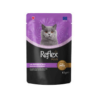 Reflex Plus Jöle İçinde Somonlu ve Ton Balıklı Yetişkin Kedi Konservesi 85gr