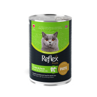 Reflex Plus Hindi ve Ördekli Ezme Yetişkin Kedi Konservesi 395gr