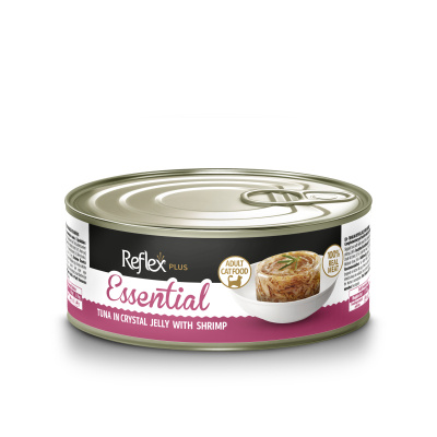 Reflex Plus Essential Ton Balıklı ve Karidesli Jel Yetişkin Kedi Konservesi 70gr