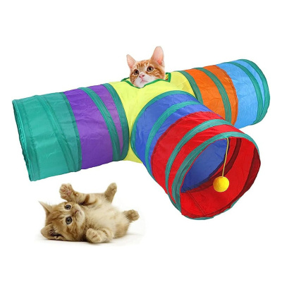 Rimba Üç Yollu Kedi Oyun Tüneli 80x23cm