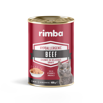 Rimba Sos İçinde Parçalı Sığırlı Kedi Konservesi 400gr