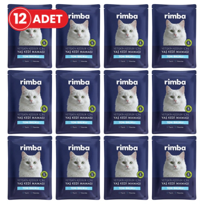 Rimba Jöle İçinde Parça Ton Balıklı Kedi Konservesi 85gr (12 Adet)