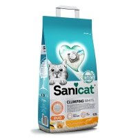 Sanicat Clumping White Duo Vanilya ve Mandalina Kokulu Topaklanan Tozsuz Kedi Kumu 10lt