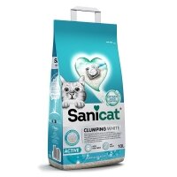 Sanicat Clumping White Active Marsilya Sabunu Kokulu Topaklanan Tozsuz Kedi Kumu 10lt