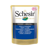 Schesir Pouch Ton Balıklı ve Levrekli Kedi Konservesi 100gr