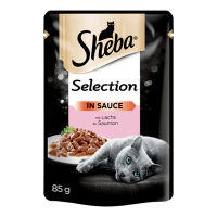 Sheba Pouch Sos İçinde Somon Balıklı Yetişkin Kedi Konservesi 85gr