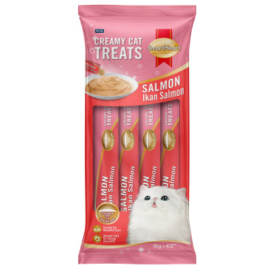 SmartHeart Somonlu Krema Kedi Ödül Maması 15gr (4'lü)
