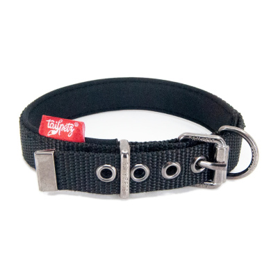 Tailpetz Comfy Yumuşak Dokulu Köpek Boyun Tasması (Siyah) [L]