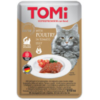 Tomi Pate Kümes Hayvanlı ve Domatesli Yetişkin Kedi Konservesi  100gr