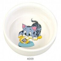 Trixie Kediler için Desenli Seramik Mama ve Su Kabı 11cm 300ml