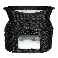 Trixie Peluş İki Katlı Kedi Yatağı 54x43x37cm (Siyah)