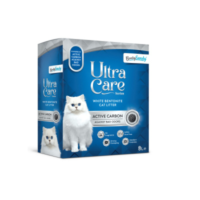 Ultra Care Aktif Karbonlu Parfümsüz Bentonit Kedi Kumu 8lt