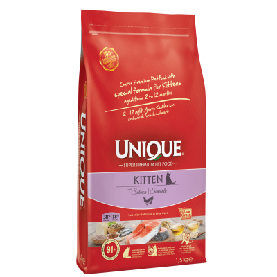 Unique Somonlu Düşük Tahıllı Yavru Kedi Maması 1,5kg