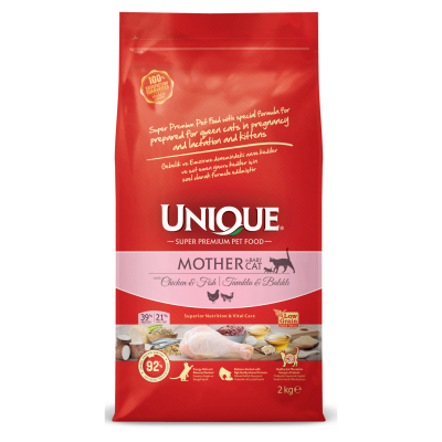 Unique Mother&Baby Anne ve Bebek Kediler İçin Tavuk ve Balıklı Kedi Maması 2kg