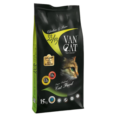 VanCat Tavuklu ve Pirinçli Yetişkin Kedi Maması 15kg