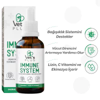 Vet's Plus Immune System Kedi ve Köpekler İçin Bağışıklık Güçlendirici Damla 50ml