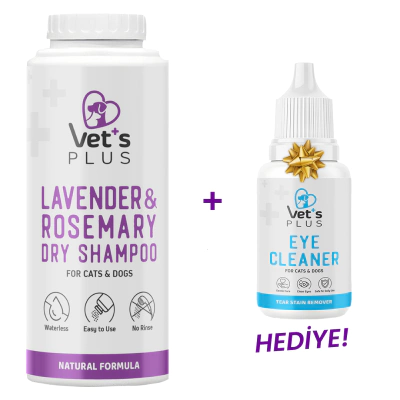 Vet's Plus Kedi ve Köpekler İçin Lavanta ve Biberiye Özlü Toz Şampuan 150gr