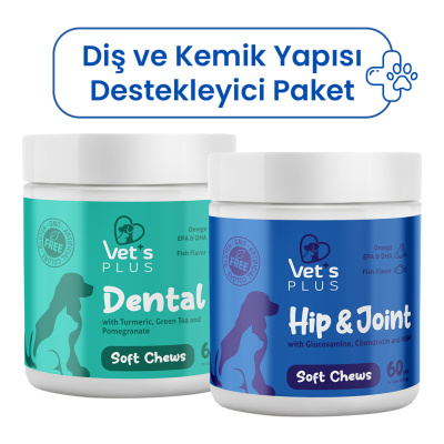 Vet's Plus Diş ve Kemik Yapısı Destekleyici Paket+50ml Calcium Damla HEDİYE!