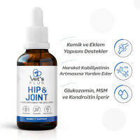 Vet's Plus Hip&Joint Kedi ve Köpekler İçin Eklem Yapısı Destekleyici Glukozaminli Damla 50ml