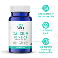 Vet's Plus Calcium Kedi ve Köpekler İçin Kalsiyum Tablet (75'li)