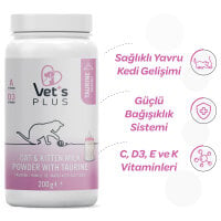 Vet's Plus Hamile ve Yavru Kediler İçin Taurinli Süt Tozu 200gr