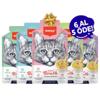 Wanpy Karışık Çeşitli Kedi Çorbası 50gr (6 AL 5 ÖDE)