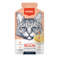 Wanpy Somonlu ve Ton Balıklı Tahılsız Kedi Çorbası 50gr