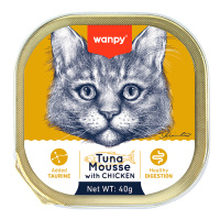 Wanpy Alutray Ezme Ton Balıklı Tavuklu Kedi Konservesi 40gr