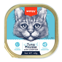 Wanpy Alutray Ezme Ton ve Morina Balıklı Kedi Konservesi 40gr