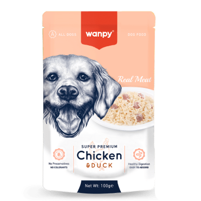 Wanpy Pouch Tavuk ve Ördekli Yetişkin Köpek Konservesi 100gr