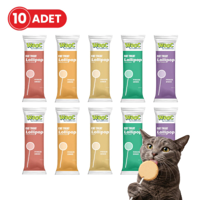 Wooc Lollipop Karışık Çeşitli Kedi Ödül Maması 1,4gr (10'lu)