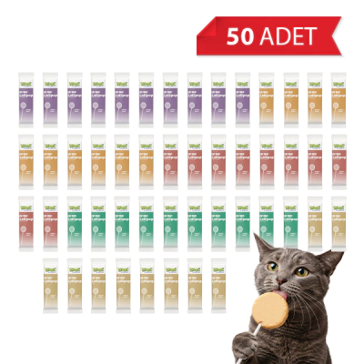 Wooc Lollipop Karışık Çeşitli Kedi Ödül Maması 14gr (50'li)