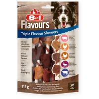 8in1 Flavours Triple Flavour Skewers Çiğnenebilir Köpek Ödülü 113gr