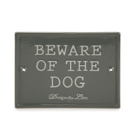 Beeztees Dbl Dikkat Köpek Var Uyarı Tabelası 20x16cm (Gri)