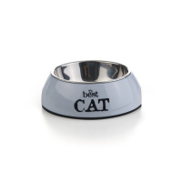 Beeztees Best Cat Paslanmaz Çelik Kedi Mama Su Kabı 160ml (Gri)
