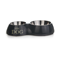 Beeztees Paslanmaz Çelik Köpek İkili Mama ve Su Kabı 37x22cm