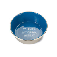 Beeztees Talents Paslanmaz Çelik Köpek Mama Su Kabı 1,9lt (Mavi)