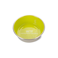 Beeztees WTF Paslanmaz Çelik Köpek Mama Su Kabı 940ml (Sarı)