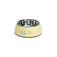 Beeztees Kroky Paslanmaz Çelik Köpek Mama Su Kabı 350ml (Sarı)