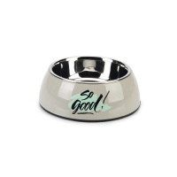 Beeztees Paslanmaz Çelik Köpek Mama Su Kabı 350ml (Gri)