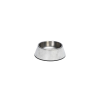 Beeztees Dbl Meis Paslanmaz Çelik Köpek Mama Su Kabı 160ml (Beyaz)
