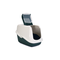 Beeztees Litter Koku Filtreli Kapalı Kedi Tuvaleti 56x39x39cm (Koyu Yeşil)