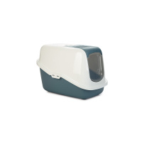 Beeztees Litter Koku Filtreli Kapalı Kedi Tuvaleti 56x39x39cm (Mavi)