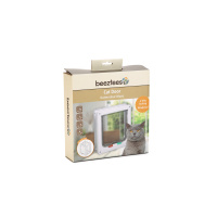 Beeztees 4 Fonksiyonlu Çift Yönlü Kedi Kapısı 19,2x20cm (Beyaz)