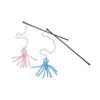 Beeztees Zilli Peluş Ahtapot Olta Kedi Oyuncağı 48cm (Karışık Renkli)