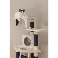 Beeztees Dominja Kedi Tırmalama ve Oyun Evi 50x50x123cm (Beyaz)