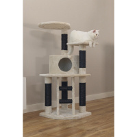 Beeztees Dominja Kedi Tırmalama ve Oyun Evi 50x50x123cm (Beyaz)